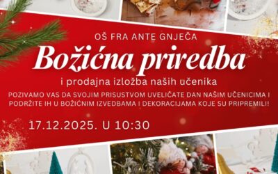 Najava božićne priredbe i prodajne izložbe