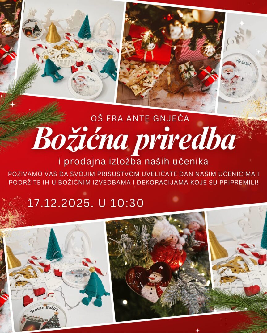 Plakat – Bozicna priredba i prodajna izložba